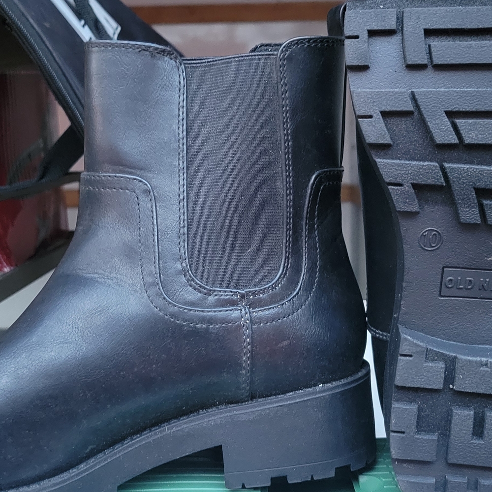 Black Leather Ankle Boots